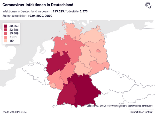 Coronavirus-Infektionen in Deutschland