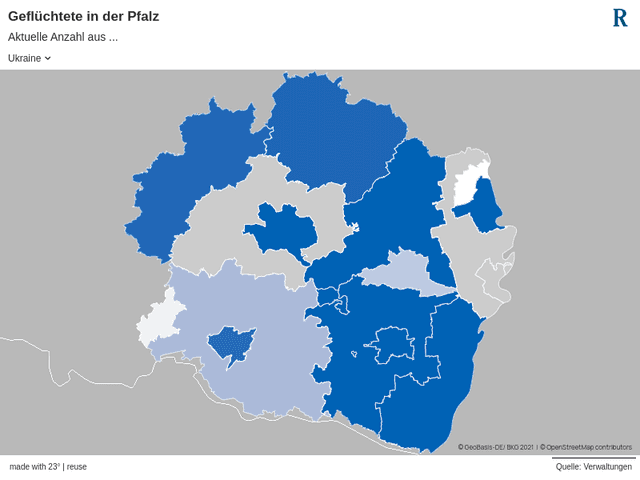 Geflüchtete in der Pfalz - aktuelle Anzahl