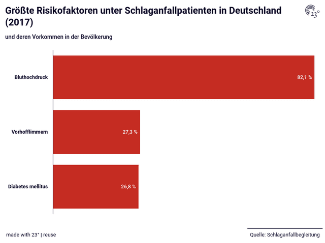 Größte Risikofaktoren unter Schlaganfallpatienten in Deutschland (2017)