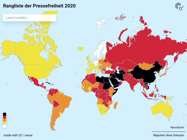 Rangliste der Pressefreiheit 2020