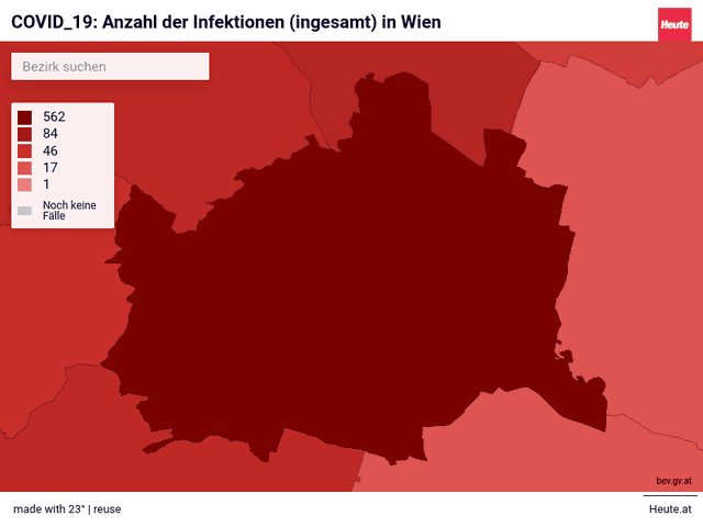 COVID_19: Anzahl der Infektionen (ingesamt) in Wien