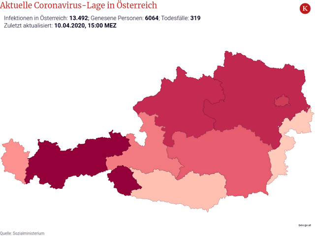 Aktuelle Coronavirus-Lage in Österreich