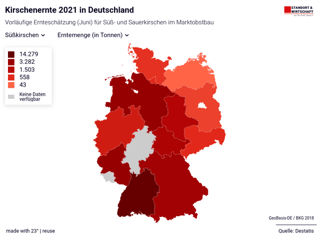 Kirschenernte 2021 in Deutschland