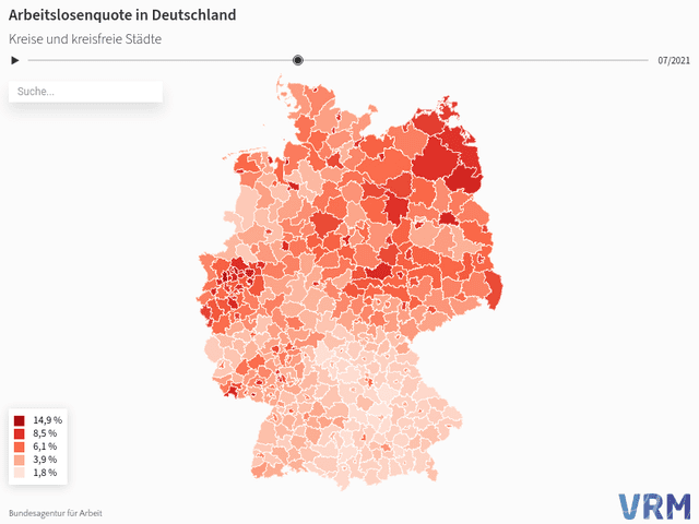 Arbeitslosenquote in Deutschland